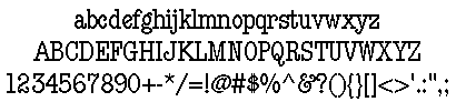 American Typewriter Condensed Regular A