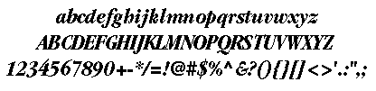 Garamond Condensed Bold Italic