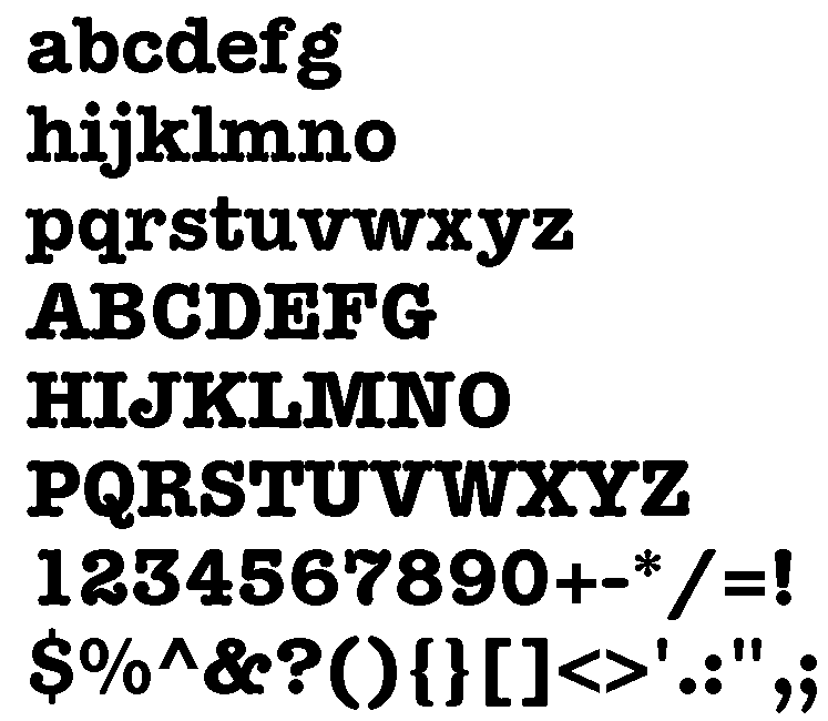 type writer font
