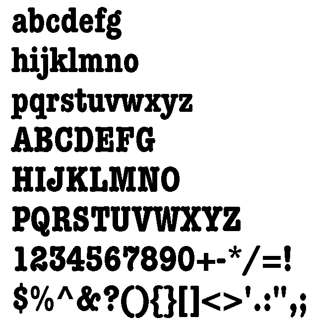 American Typewriter Condensed Bold