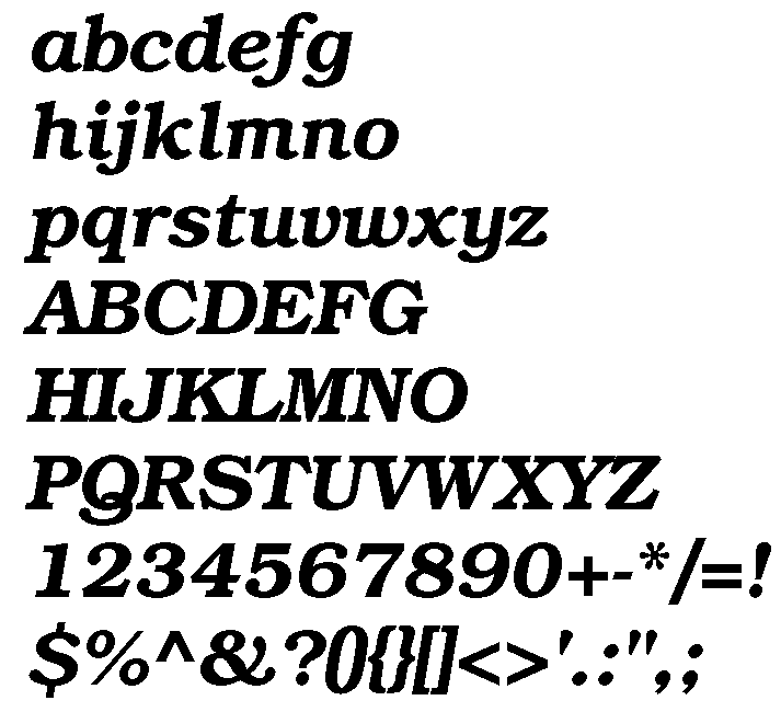 Bookman Demi Italic