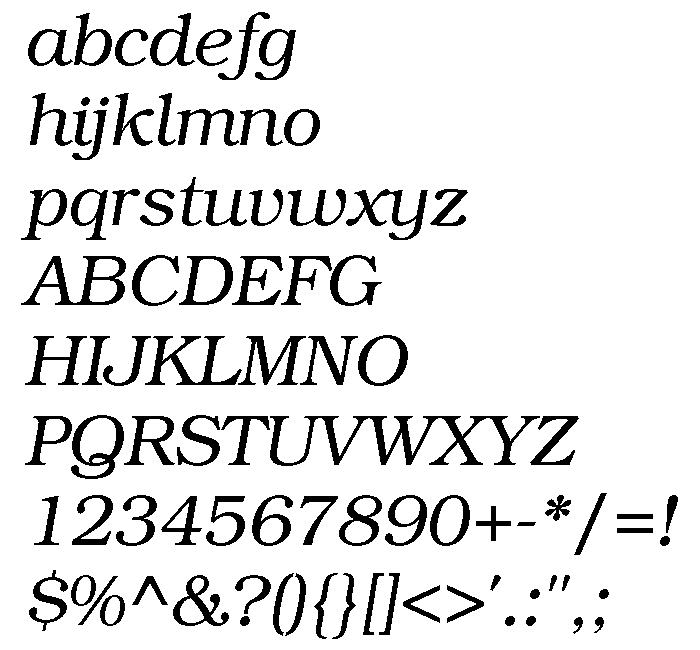 Bookman Light Italic