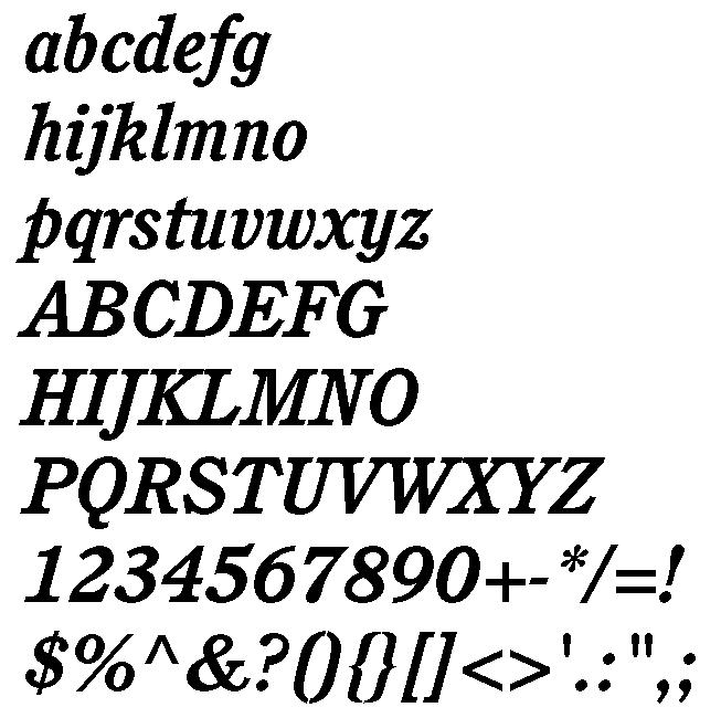 Cushing Bold Italic