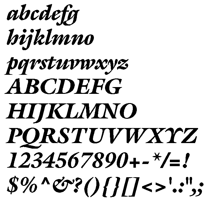 Galliard Black Italic