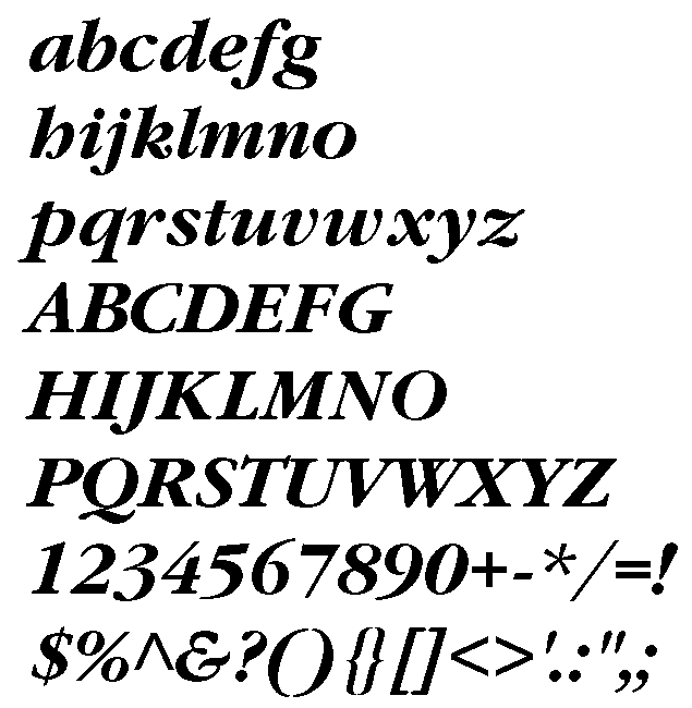 Garamond Bold Italic