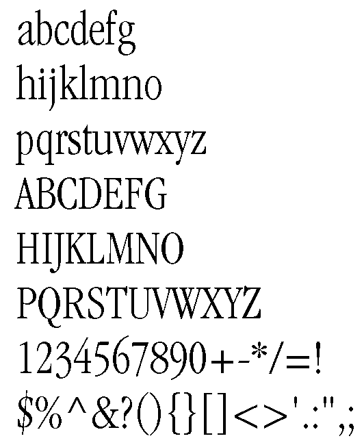 Garamond Condensed Light