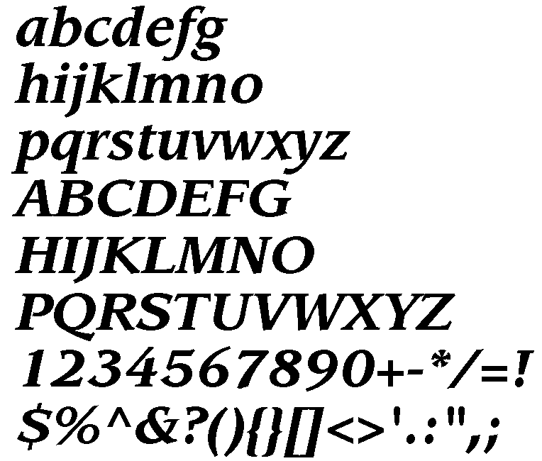 Leawood Bold Italic