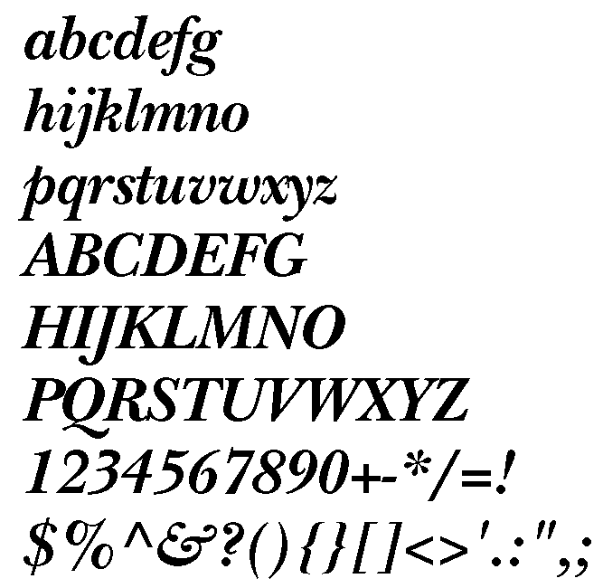 New Baskerville Bold Italic