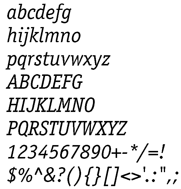 Officina Serif Book Italic