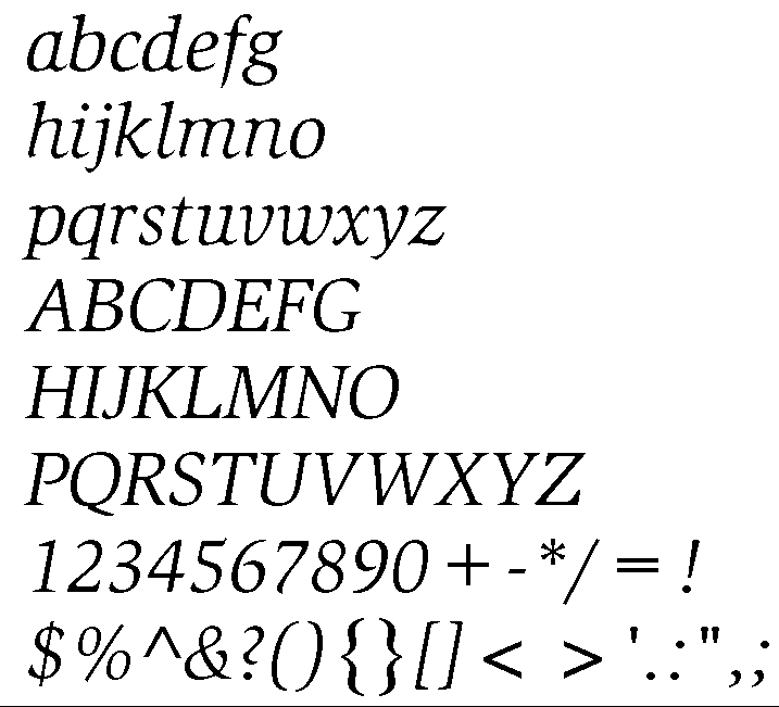 Slimbach Book Italic